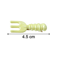 Cute Mini Fork Shaped Hair Clips Set for Girls and Women (4 Pc)