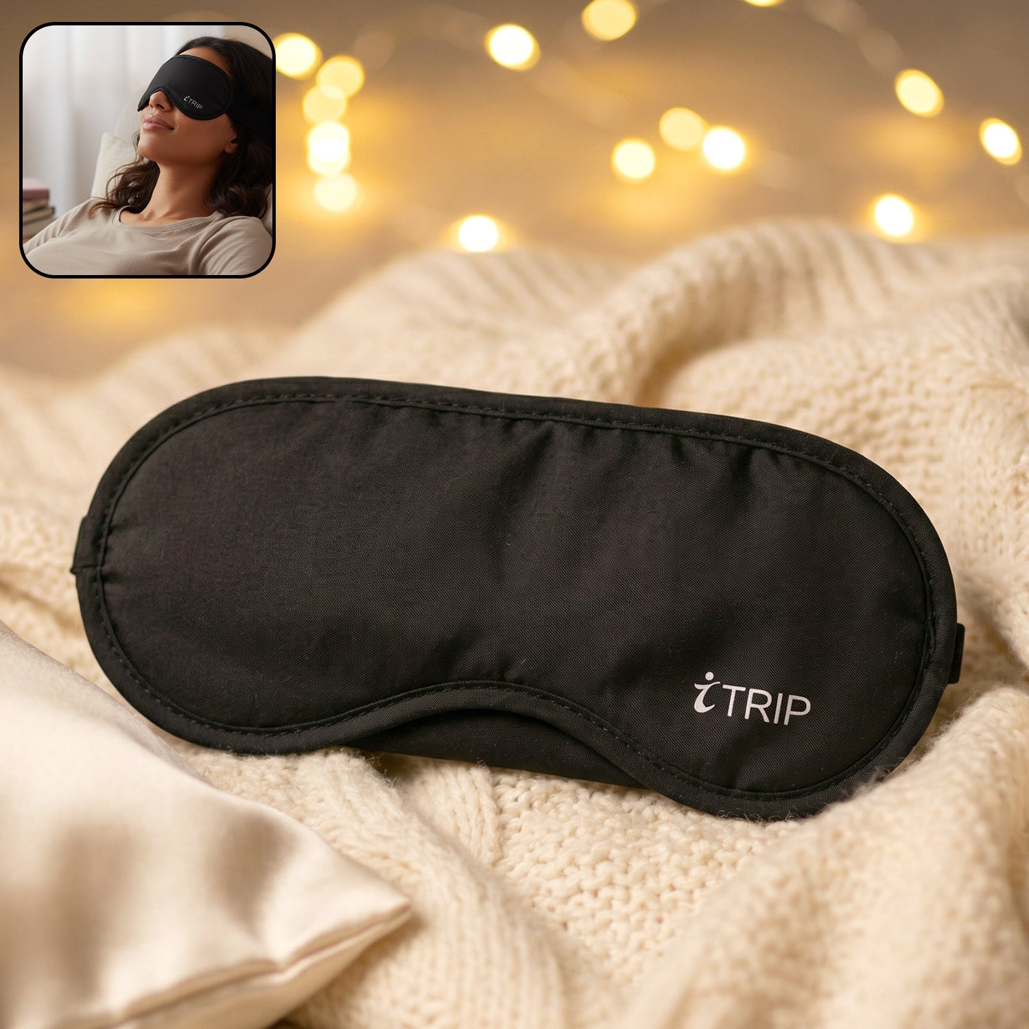 SomnoRest Premium Soft Padded Sleep Eye Mask for Deep Sleep (1 Pc)