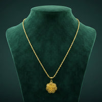 Decorative floral chain necklace