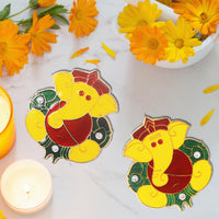 Decorative Lord Ganesha Wall Hanging Stickers (2 Pc)