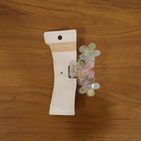Elegant Transparent Floral Hair Claw Clip (1 Pc)