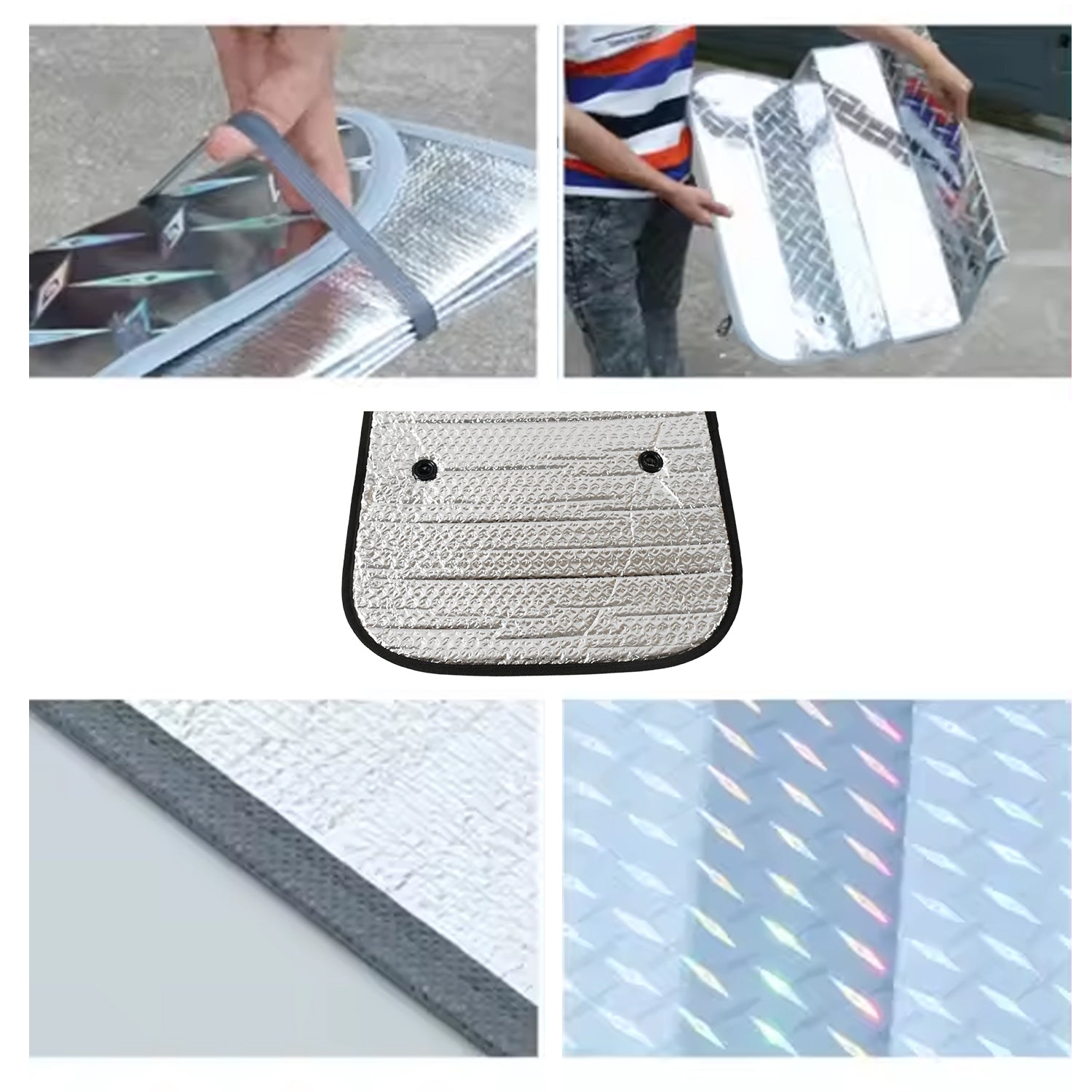 Car Windshield Sun Shade, Blocks UV Rays Sun Visor Protector,  (107×45 Cm)