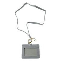 plastic id holder with adjustable lanyard