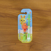 children toothbrush with frog toy