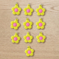 Cute Flower Shape Bag Charm Keychain Set (10 Pc Set)