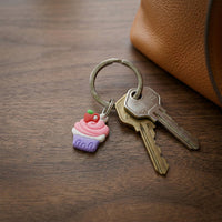 Cute Cupcake Shape Bag Charm Keychain Set (10 Pc)