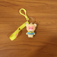 Cute Cartoon Bear Silicone Keychain (1 Pc)