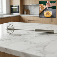 Stainless steel rotary whisk
