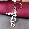Divine Krishna Flute Design Metal Keychain