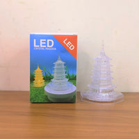 Premium LED Crystal Pagoda Decorative Light (1 Pc)