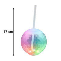 LED Glow Drink Cup with Straw (1 Pc)