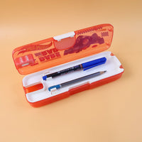 Plastic Pencil Box with LED Light & Cartoon Print (1 Pc)