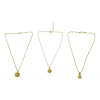 Decorative floral gold necklace