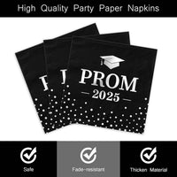 Prom 2025 Party Napkins (33 x 33 Cm / 100 Pc)