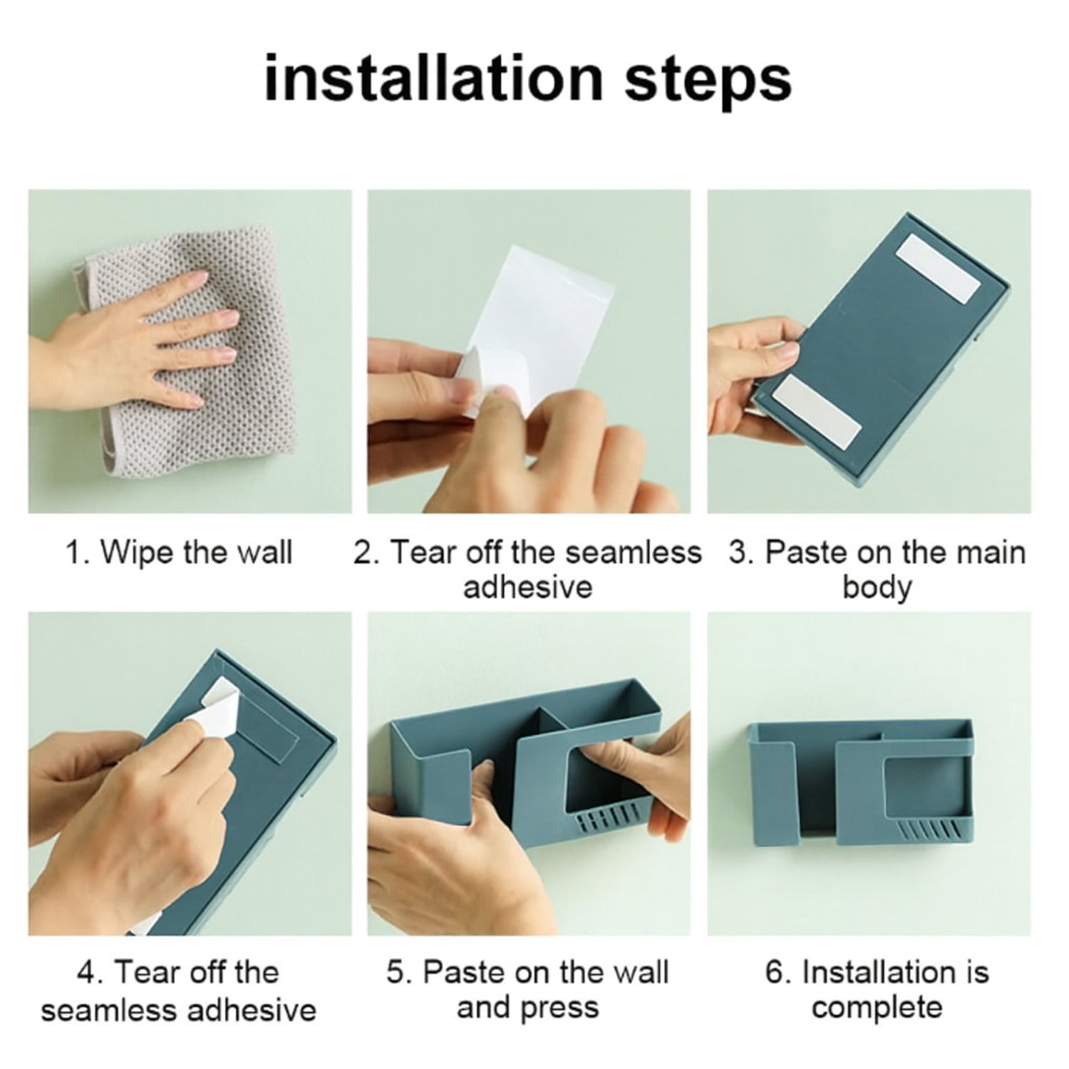 Wall Mounted Storage Holder – Mobile and Remote Control Organizer (1 Pc)