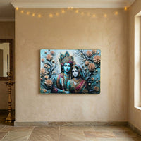 Premium Radha Krishna Decorative Wall Frame (1 Pc, 60x45 Cm)