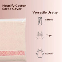 Zip Closure Saree Storage Bag (14.5x16.5 cm, Pack of 6)