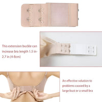 Adjustable 3-Piece Bra Extender Set with 2-Hook