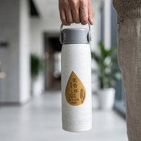 Premium Glass Water Bottle with Mobile Phone Holder (1 Pc, 380 ML)
