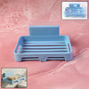 Self-Adhesive Wall Mount Plastic Soap Dish with Drain Slots