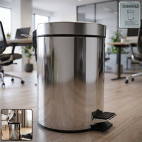 Premium Stainless Steel Pedal Dustbin with Close Lid (1 Pc,3 Ltr)