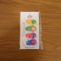 Colorful Star Design Decorative Hair Clip Set (4 Pc)