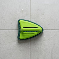 Bathroom Brush with abrasive scrubber for superior tile cleaning
