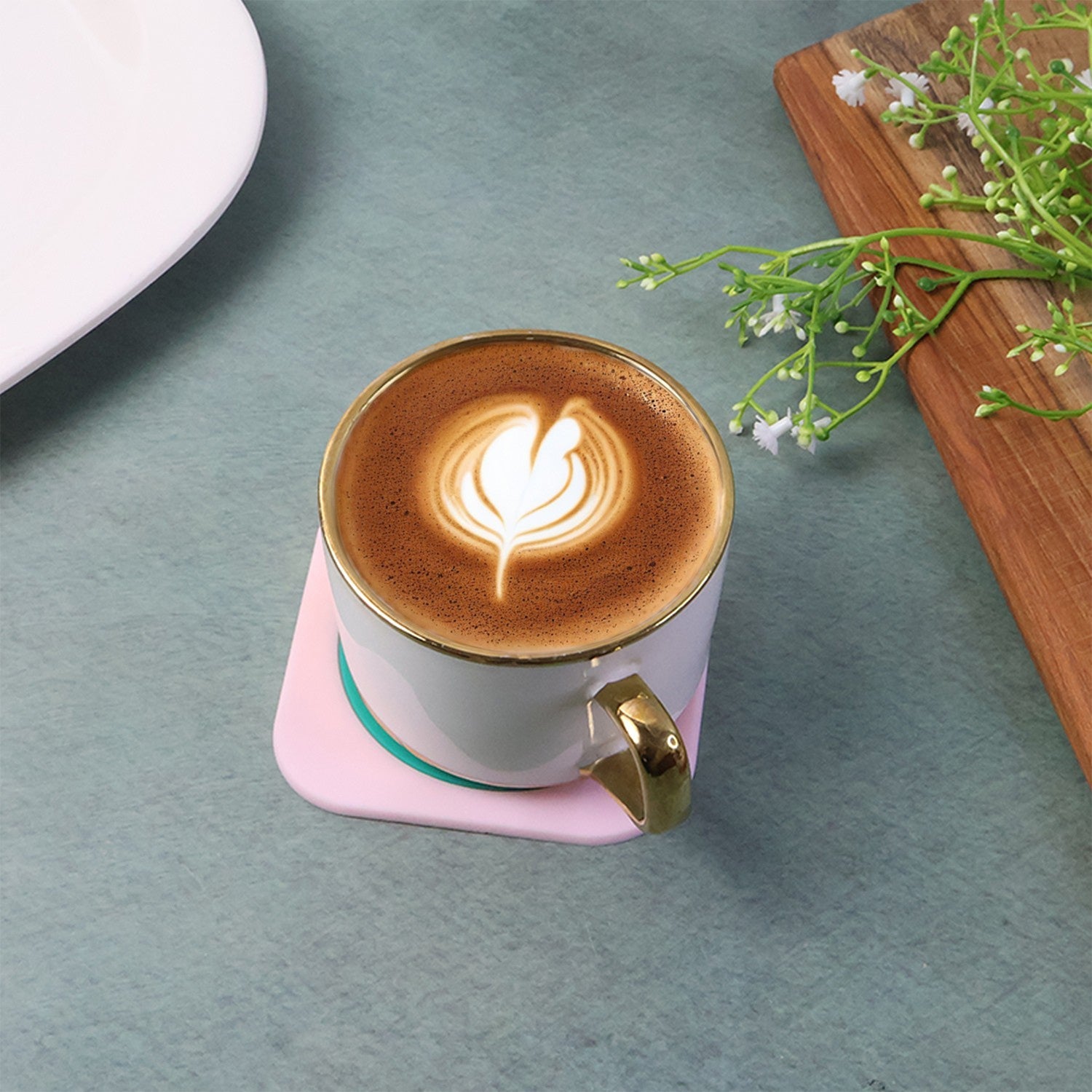 VoltDock Minimalist Silicone Drink Coaster Pack | Premium 8x8 cm Heatproof Cup Mats (6Pc, Mix Design)