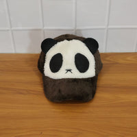 Cute Panda Design Plush Winter Cap (1 Pc)