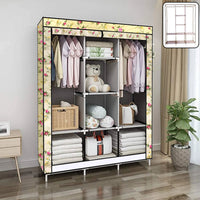 8 compartment portable fabric wardrobe closet