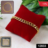 Stylish Gold-Plated Chain Bracelet for Men & Women - (1 Pc)