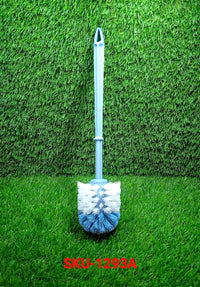 Hockey stick shape plastic toilet brush