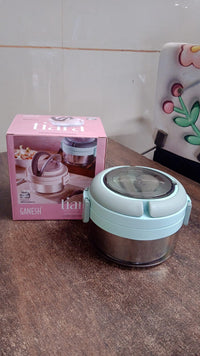 Ganesh Tiara 400ml Stainless Steel Insulated Lunch Box Leakproof Lid & Folding Spoon