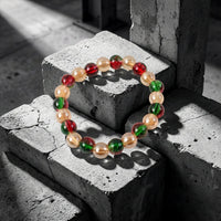 Multicolor Glossy Bead Stretch Bracelet  (1 Pc)