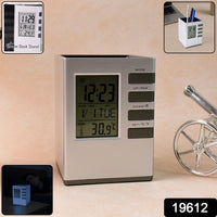 Smart Cube Digital Clock with Stationery Holder
