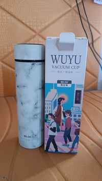 Stainless Steel Temperature Insulated Water Bottle With Marble Pattern (500ml Approx)