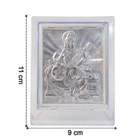Elegant Silver Saraswati Maa Photo Frame with Stand (1 Pc)