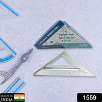 Double-Sided 45° Triangle Ruler – 7-Inch Aluminum Alloy Rafter Square for Home Use