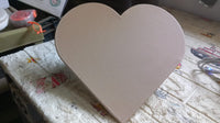 Heart Shape Board for Art – Crafting and Painting Blank Surface for DIY Projects (1 Pc)