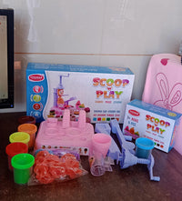 Scoop Play Set, Color Dough for Kids Play Toys, Ice Cream Maker Machine (36 Pcs Set)