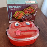FroggyFresh 2 Tier Lunch Box | Spoon Included | 1 Pc