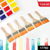 Nylon Pine Painting Brush Set – Dusting & Wall Paint Brushes (6 Pc Set)