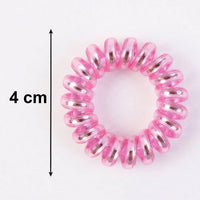 Soft Stretchable Telephone Wire Style Hair Bands Set (1 Pc, Mix Color)