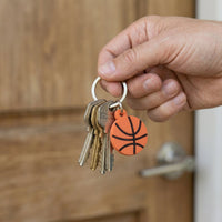Basketball Design Bag Charm Keychain Set (10 Pc)