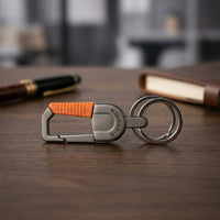 Premium Stylish Metal Key Holder with Safety Lock Clip Keychain (1 Pc)