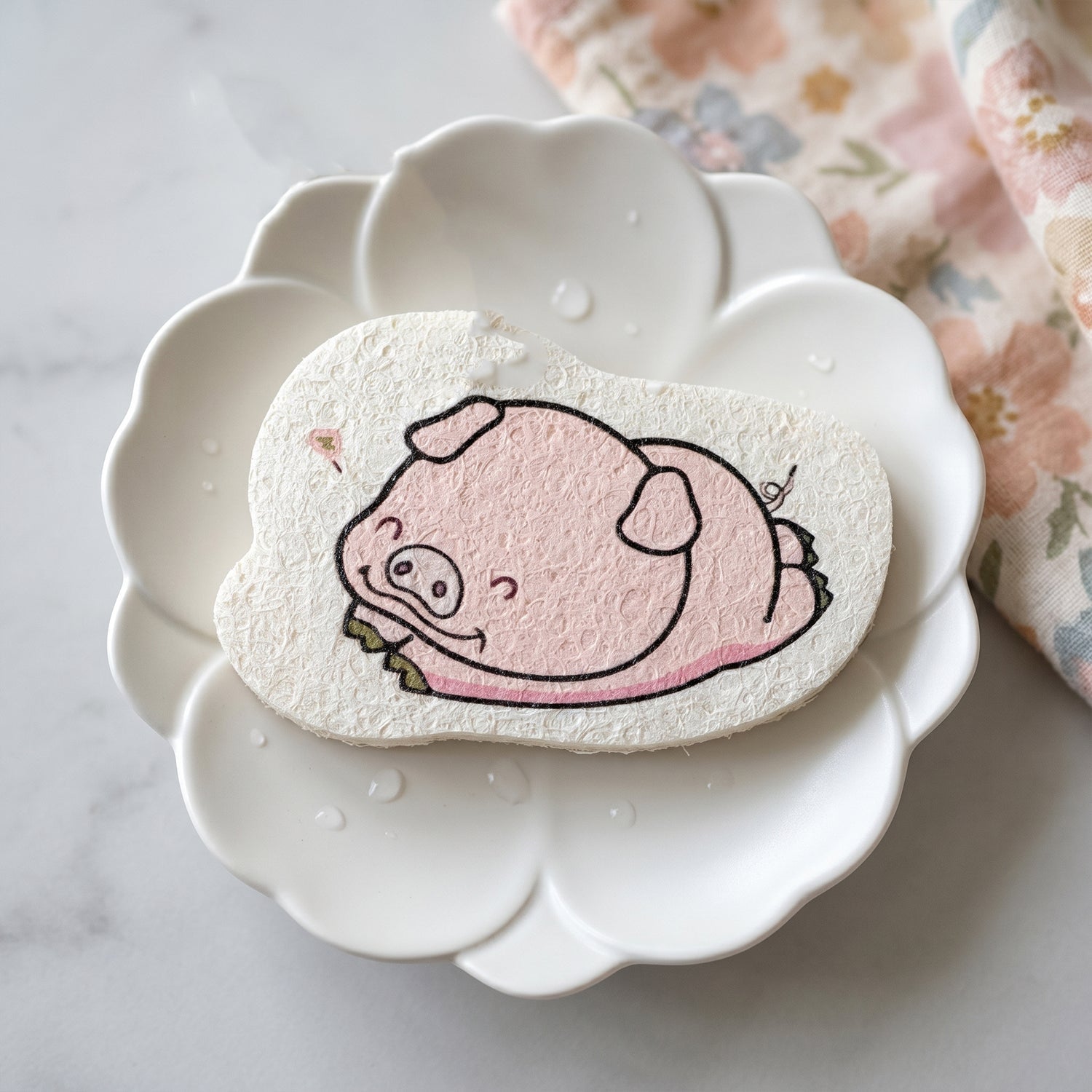 ToonSuds Cartoon Printed Bath Scrubber Sponge (1 Pc)