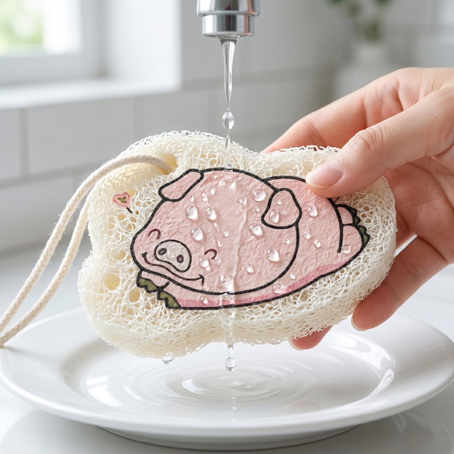 ToonSuds Cartoon Printed Bath Scrubber Sponge (1 Pc)