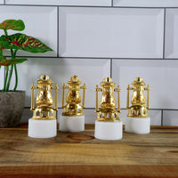 Mini Lantern-Style Flameless LED Tealights - (4 Pc)