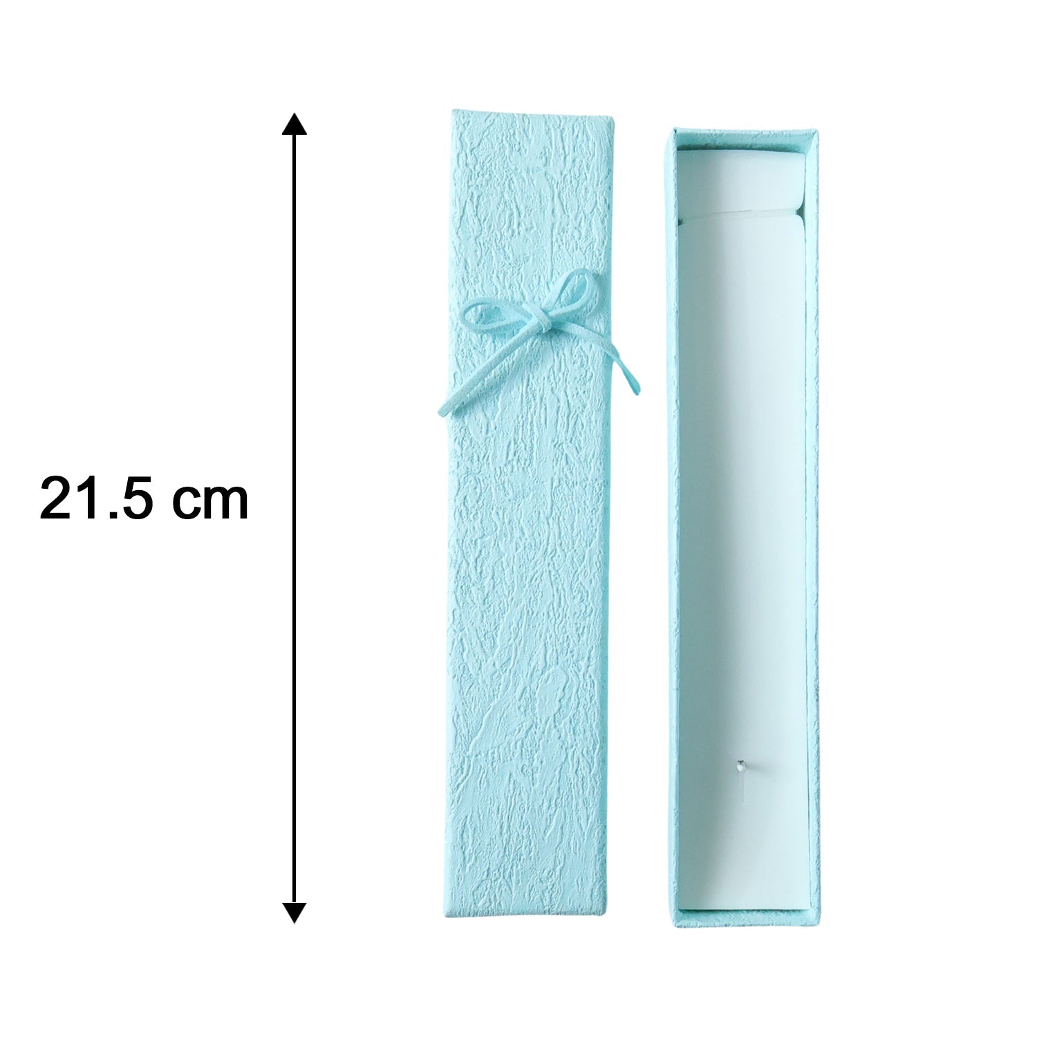 LuxeVault Premium Long Rectangular Jewelry Gift Box | Elegant Ribbon Bow Design (1 Pc)
