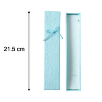 LuxeVault Premium Long Rectangular Jewelry Gift Box | Elegant Ribbon Bow Design (1 Pc)